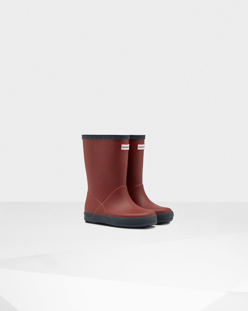 Regenlaarzen Kinderen - Hunter Original First Classic - Grijs Rood/Grijs - 27XGJFBRW